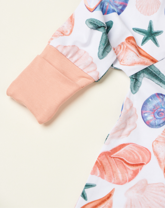 Dreamy Shells Zipped Sleepsuit (0-18M)