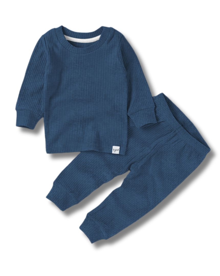 Navy Blue Ribbed Pajama (1Y-5Y)