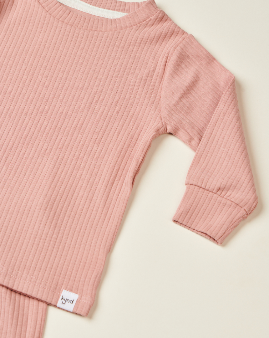 Pink Ribbed Pajama (1Y-5Y)
