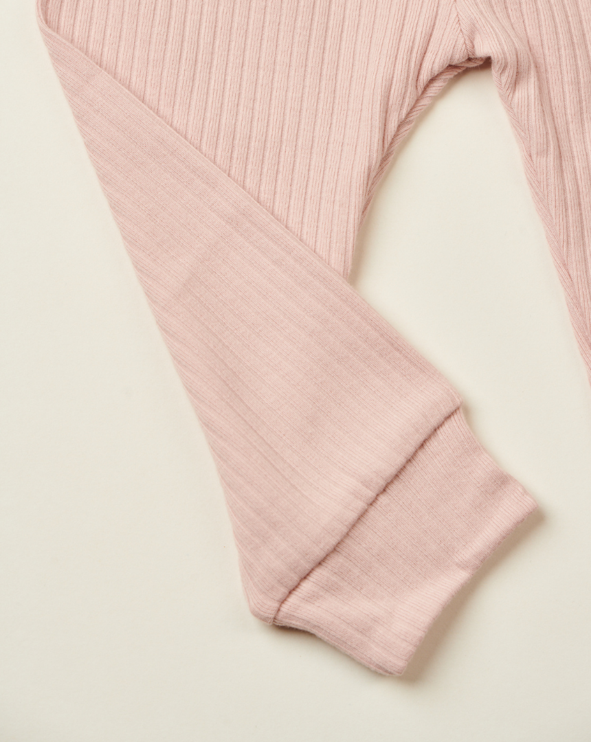 Light Pink Ribbed Pajama (1Y-5Y)