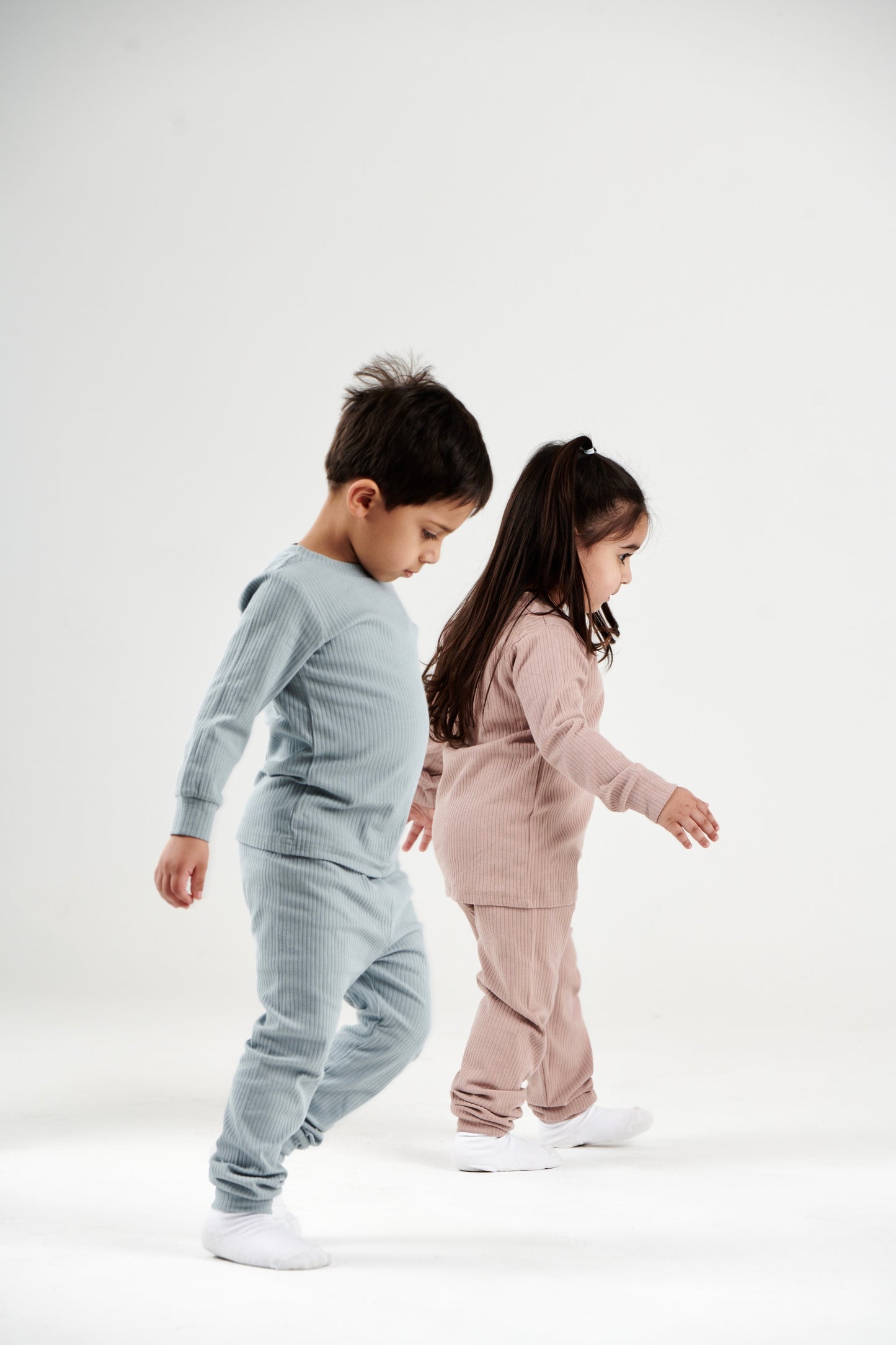 Dusty Blue Ribbed Pajama (1Y-5Y)
