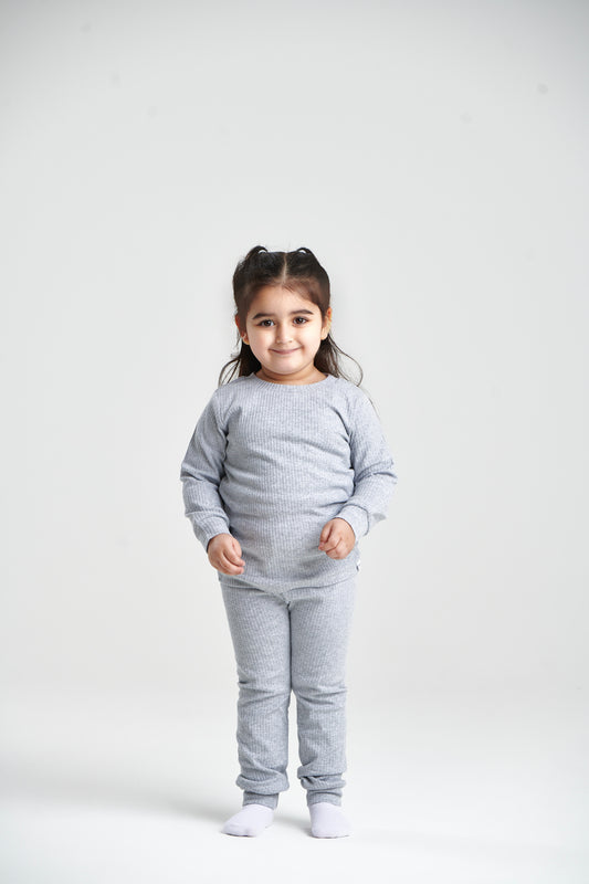 Grey Ribbed Pajama (1Y-5Y)