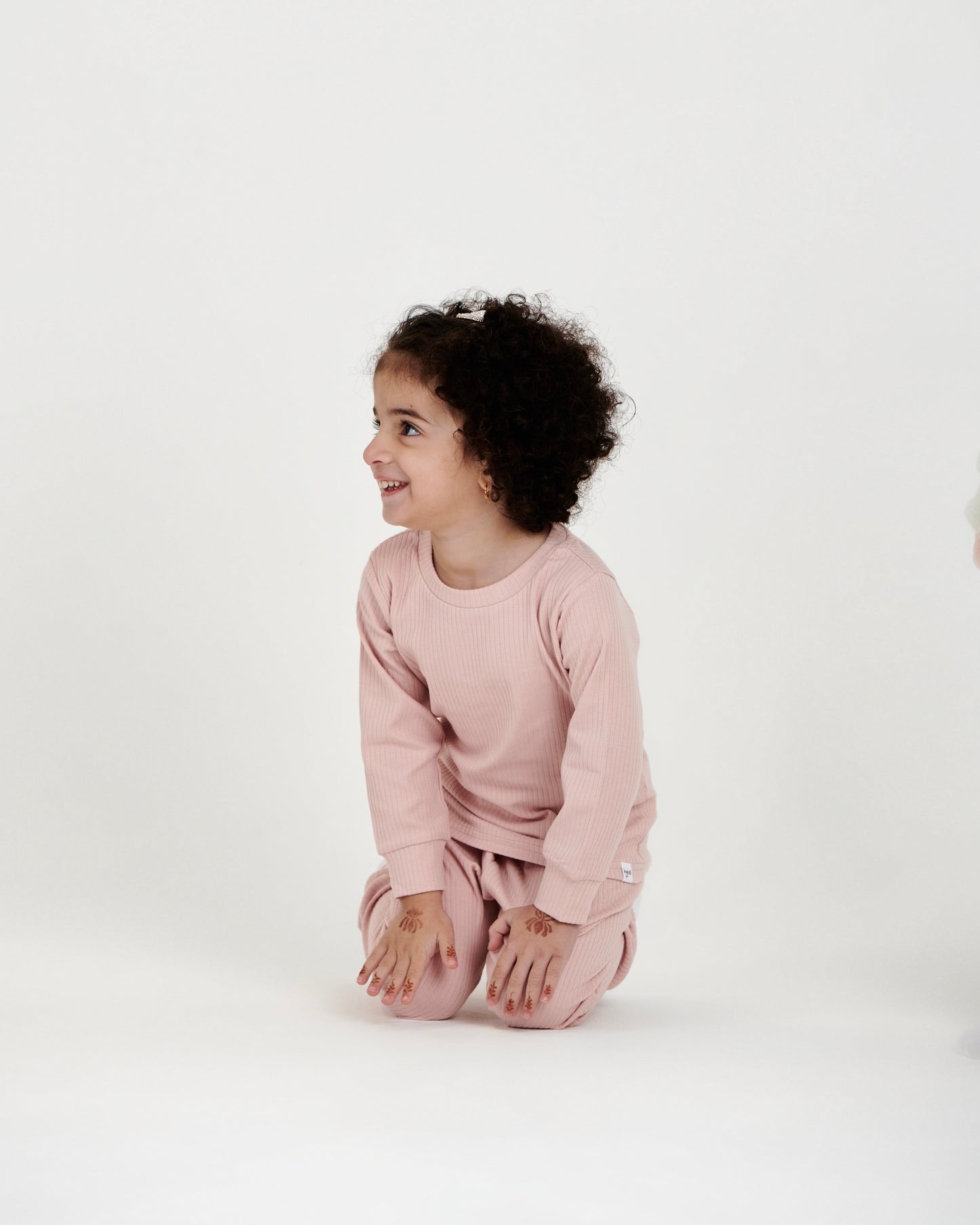 Light Pink Ribbed Pajama (1Y-5Y)