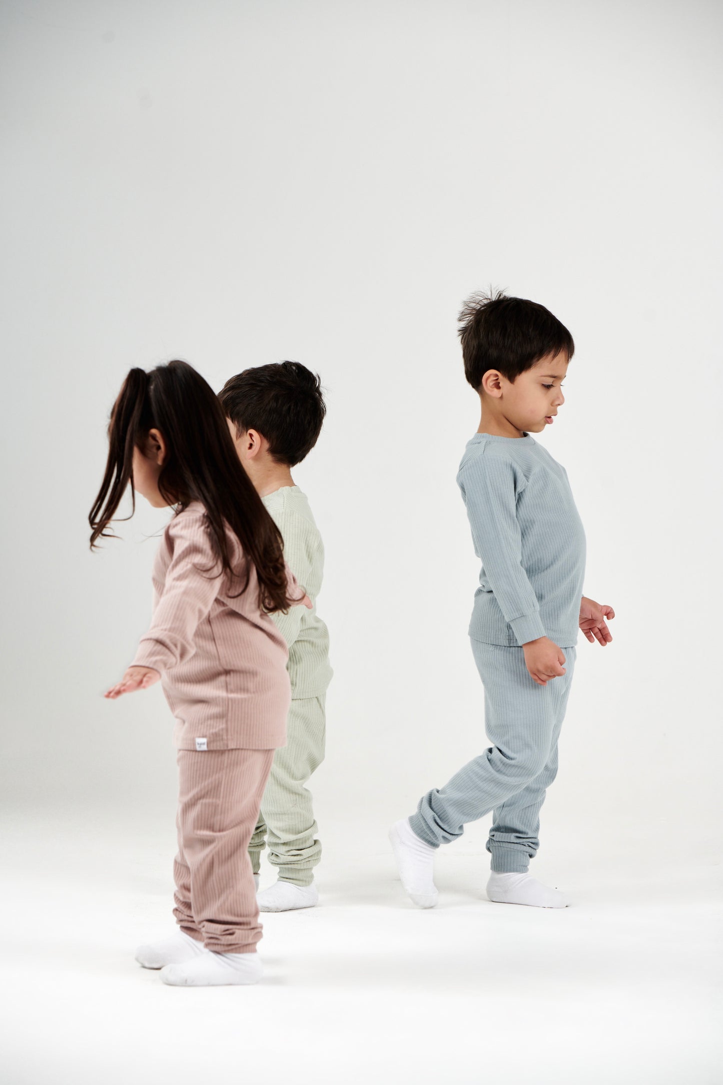 Dusty Blue Ribbed Pajama (1Y-5Y)