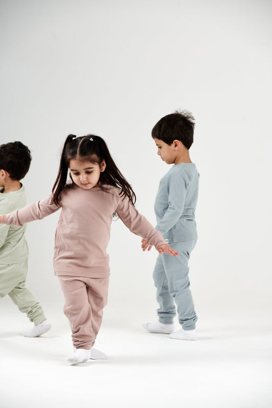 Pink Ribbed Pajama (1Y-5Y)