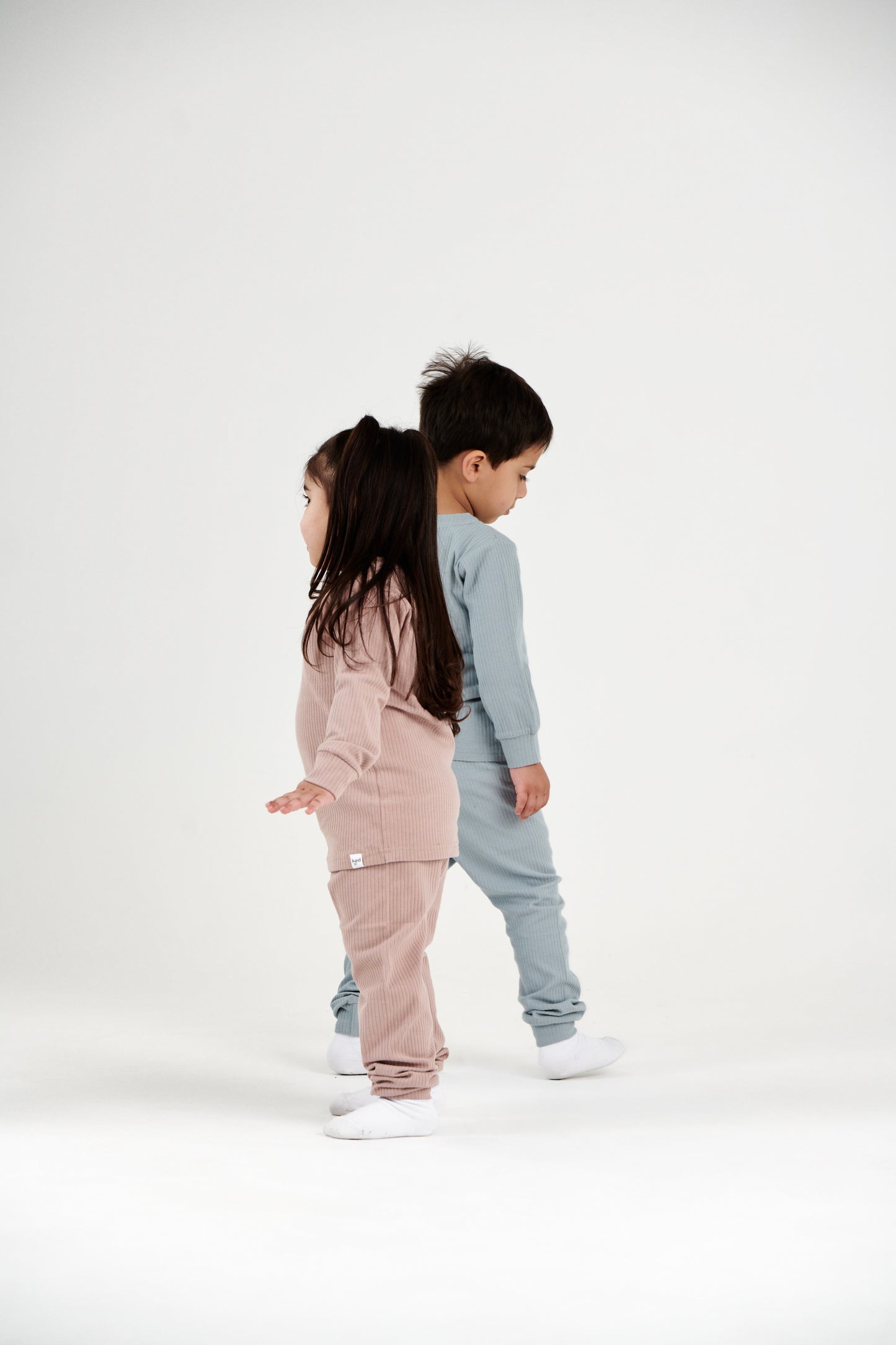 Dusty Blue Ribbed Pajama (1Y-5Y)