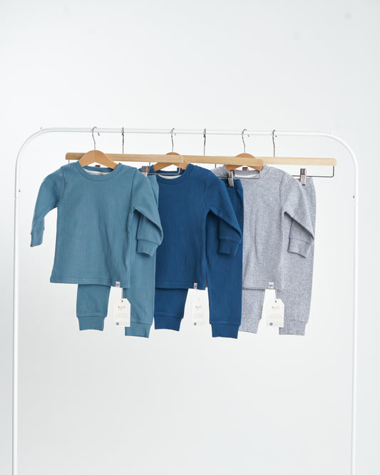 Ocean Blue Ribbed Pajama (1Y-5Y)