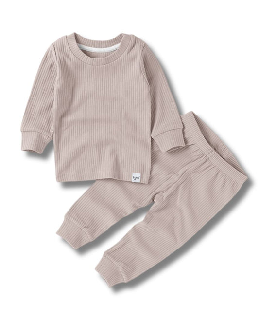 Taupe Ribbed Pajama (1Y-5Y)