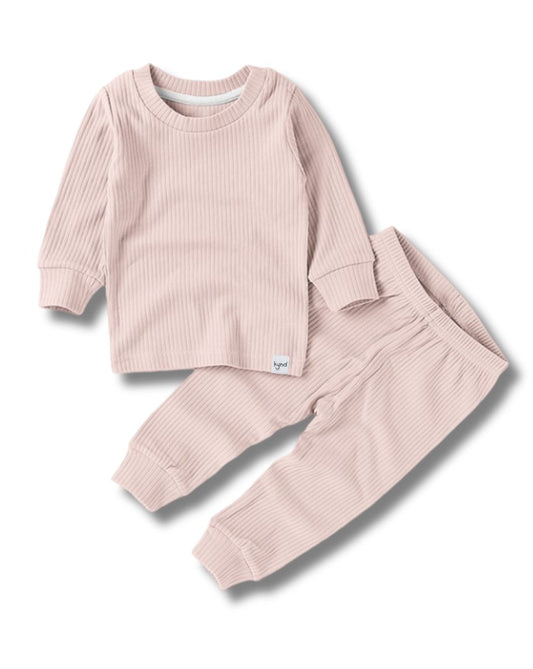 Light Pink Ribbed Pajama (1Y-5Y)