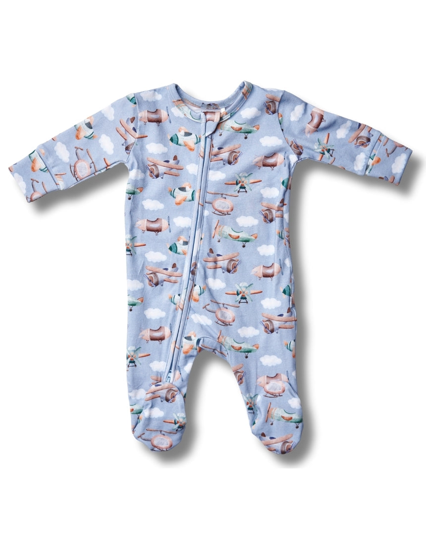 Airplane Crew Footies (0-6M)