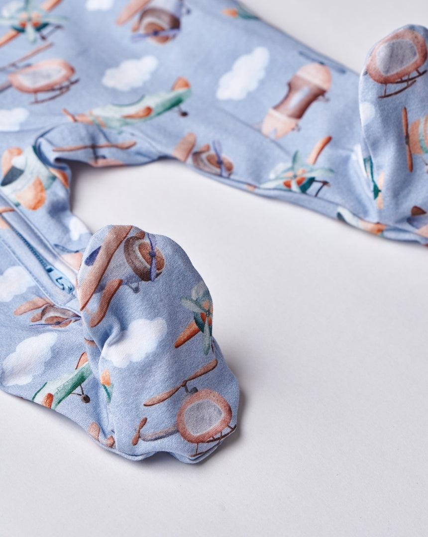 Airplane Crew Footies (0-6M)