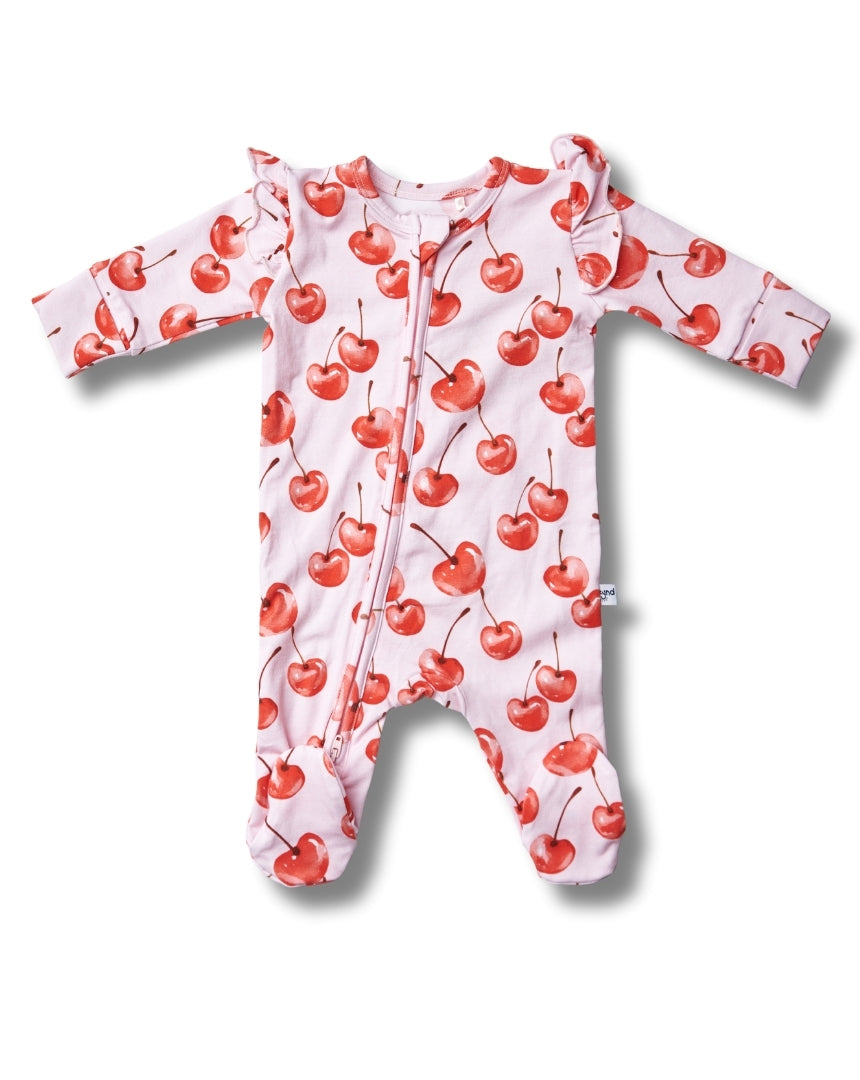 Cherry Dreams Footies (0-6M)