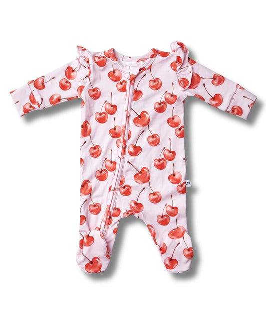 Cherry Dreams Footies (0-6M)
