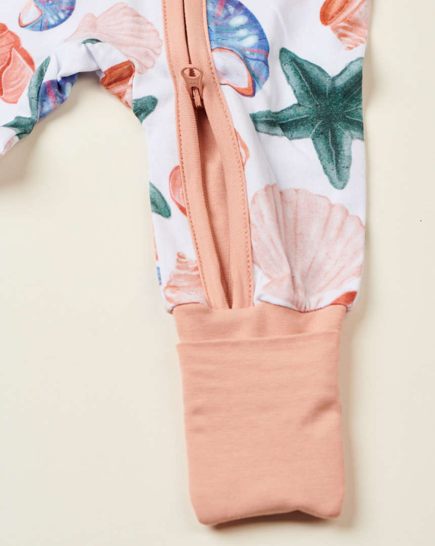 Dreamy Shells Zipped Sleepsuit (0-18M)