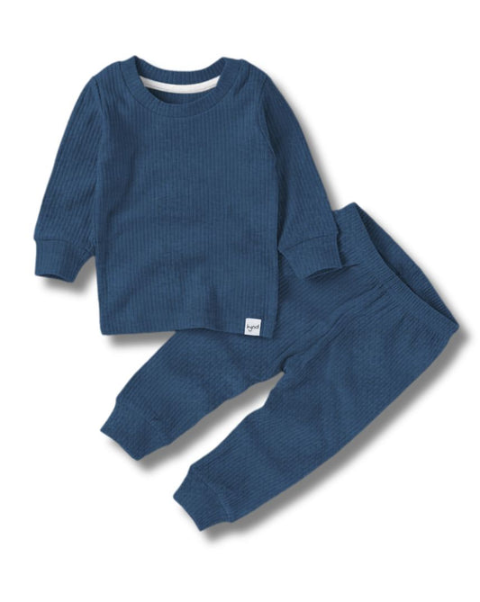 Navy Blue Ribbed Pajama (1Y-5Y)
