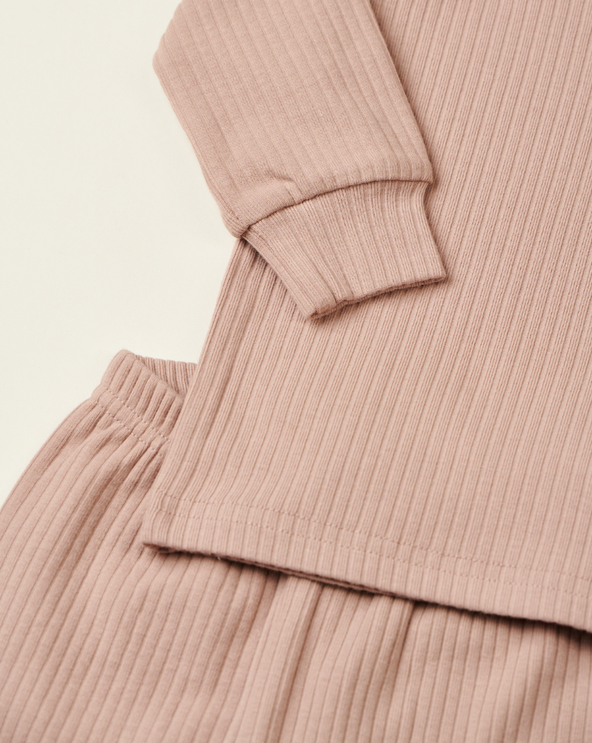 Taupe Ribbed Pajama (1Y-5Y)