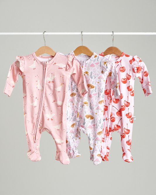 Little Wonders Baby Girls Gift Set (3 Sleepsuits)