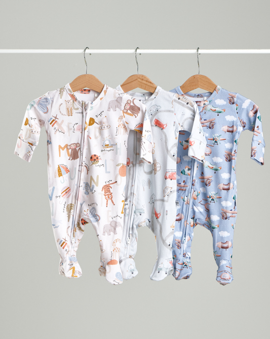 Little Wonders Baby Boys Gift Set (3 Sleepsuits)