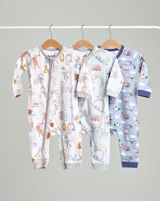 Little Wonders Baby Boys Gift Set (3 Sleepsuits)
