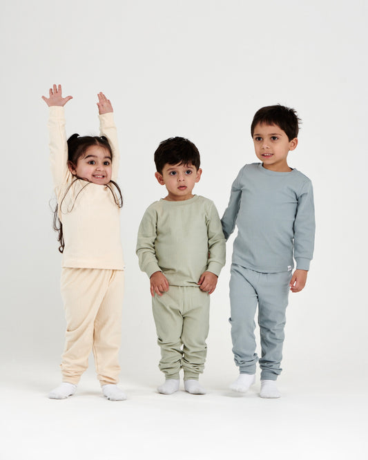 Yellow Ribbed Pajama (1Y-5Y)